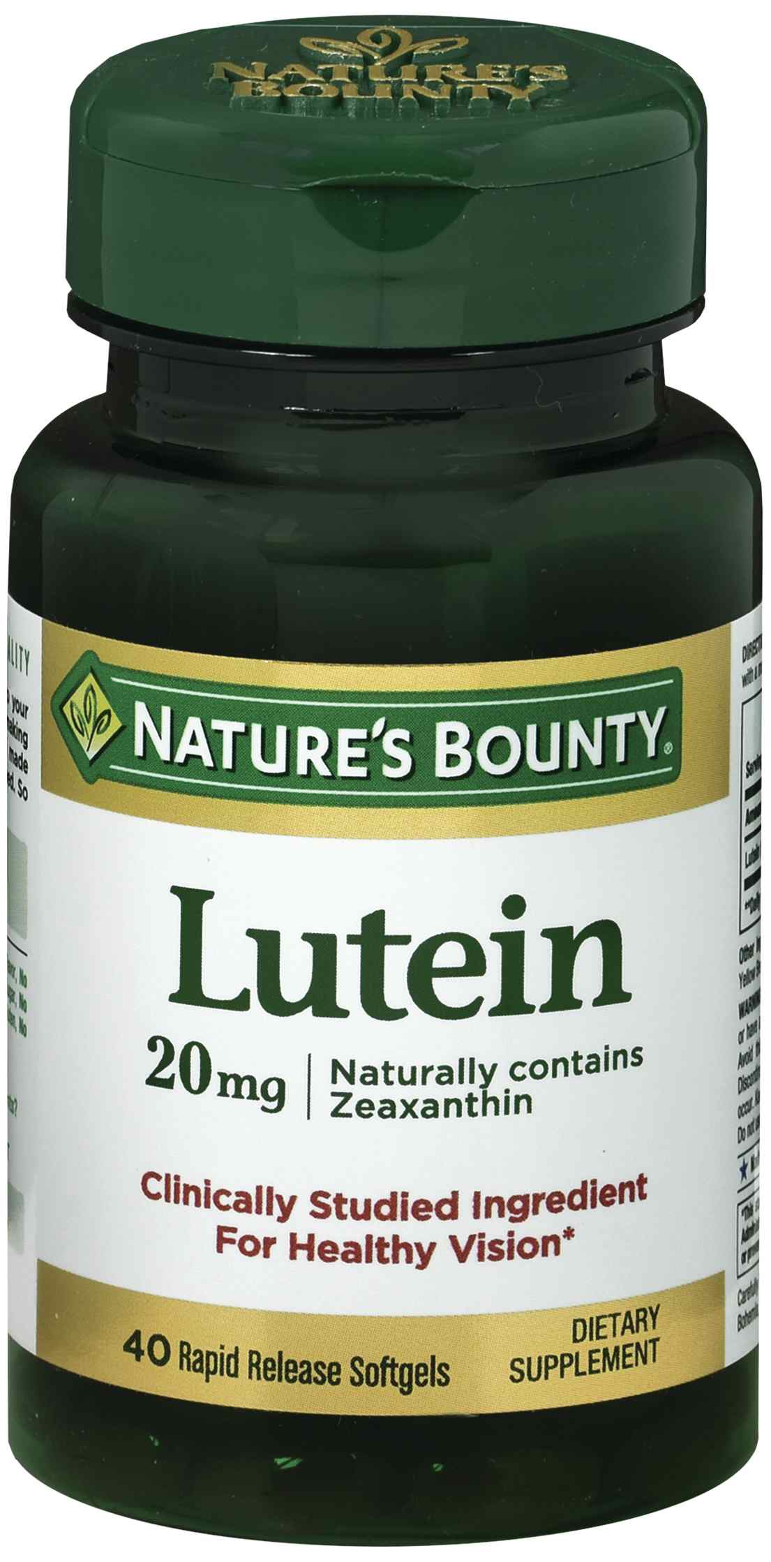 Nature's Bounty Lutein Eye Vitamin Supplement, 20 mg, 20 Tablets, 74312049026, 1 Bottle