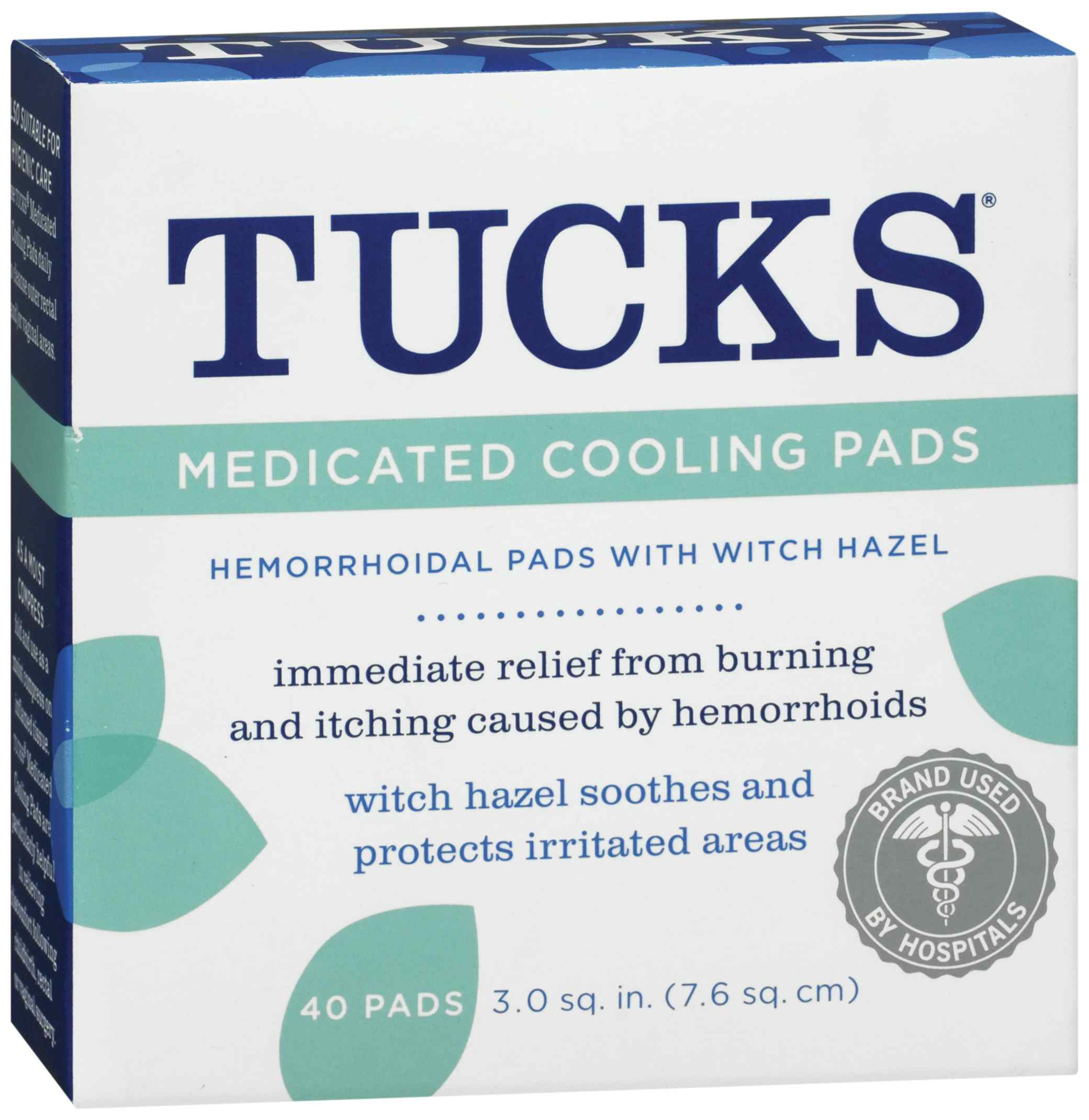Tucks Medicated Cooling Hemorroidal Pads with Witch Hazel, 041388520414, Box of 40