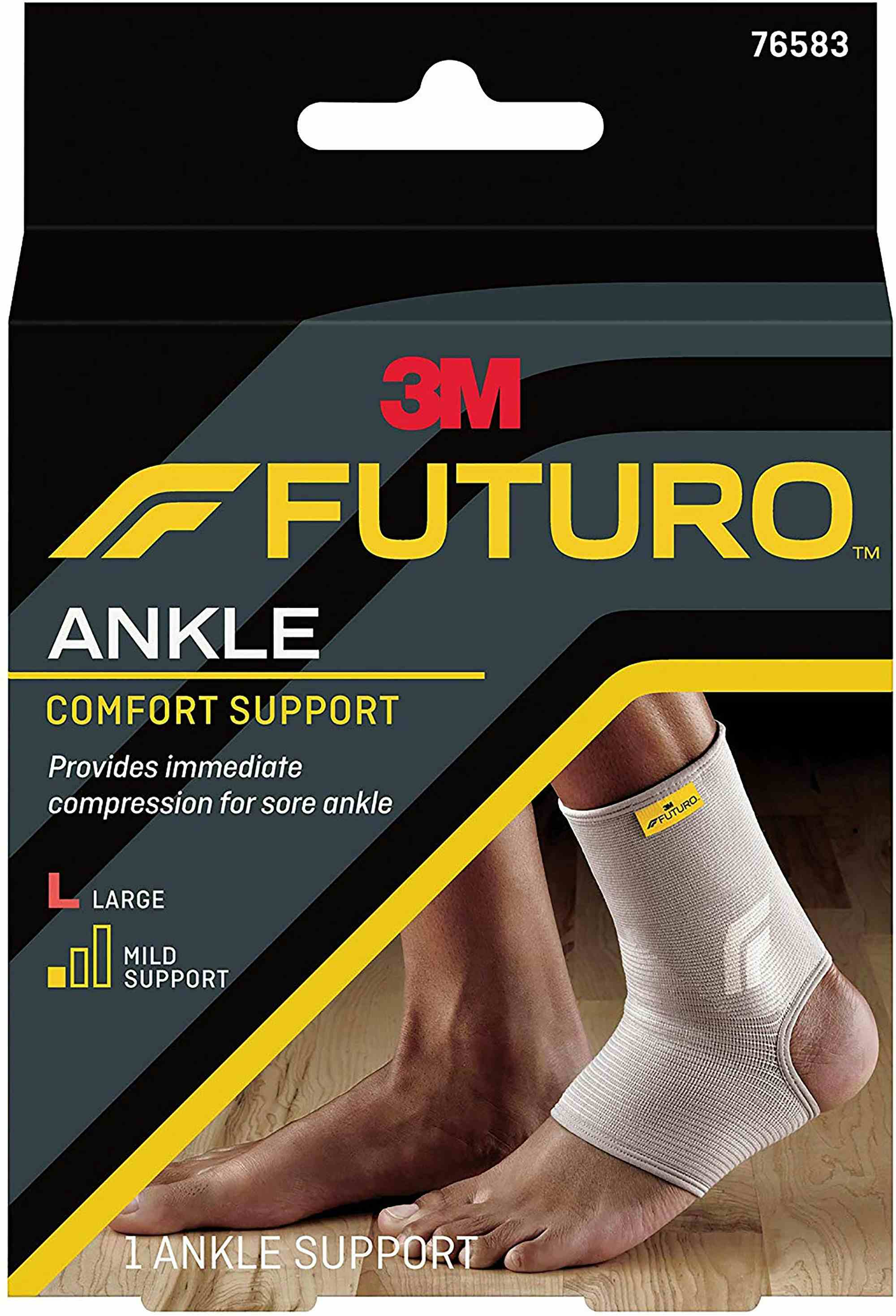 3M Futuro Ankle Comfort Support, 76583ENR, Large - Box of 3