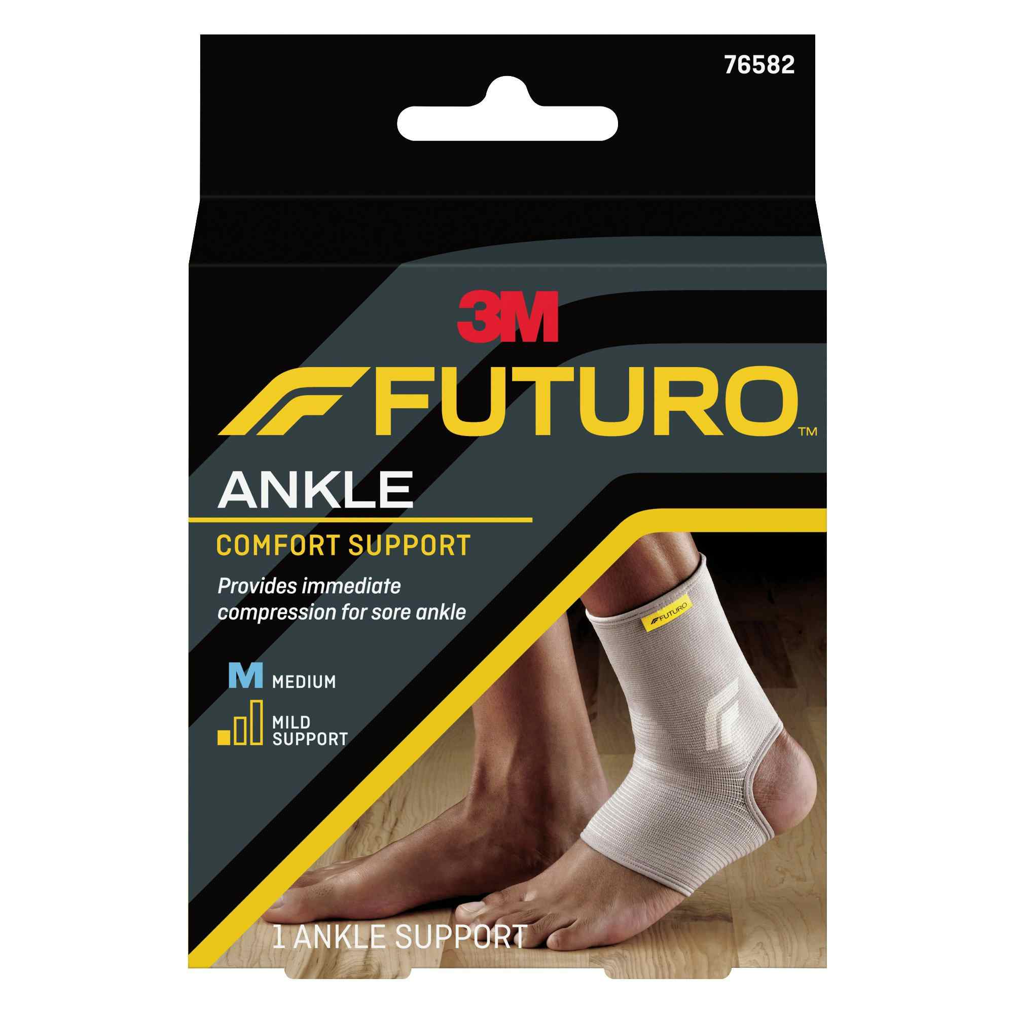 3M Futuro Ankle Comfort Support, 76582ENR, Medium - Box of 3