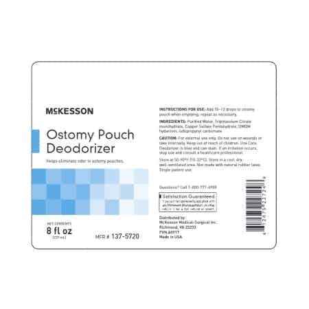 McKesson Ostomy Pouch Deodorizer, 8 oz., Unscented