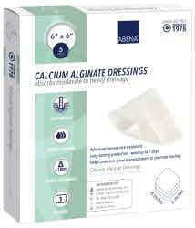 Abena Calcium Alginate Dressings, 6 X 6", 1978, Carton of 5