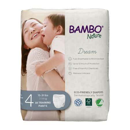Bambo Nature Dream Pull-up Training Pants, Heavy Absorbency, 1000016929, Size 4 (15-31 lbs) - Bag of 22, Case of 110 (5 Bags)