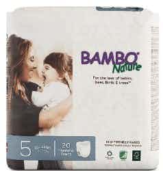Bambo Nature Pull on Training Pants, Heavy Abosorbency, 310179, Size 6 (40+ lbs) - Case of 90 (5 Packs)
