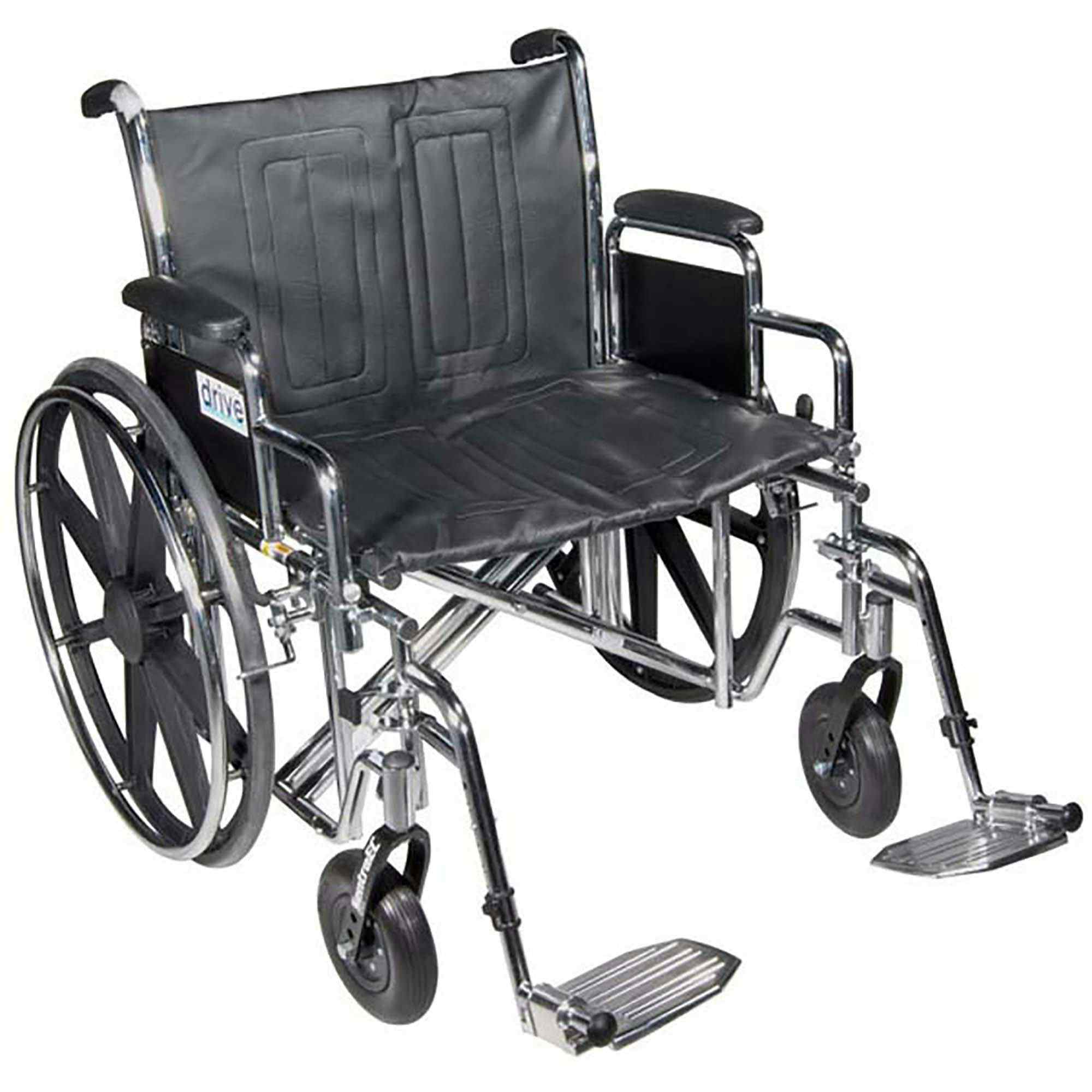 drive Bariatric Sentra EC Heavy-Duty Wheelchair, Full Length Arm, Swing-Away Footrest, STD22ECDFA-SF, 22" Seat Width - 1 Each