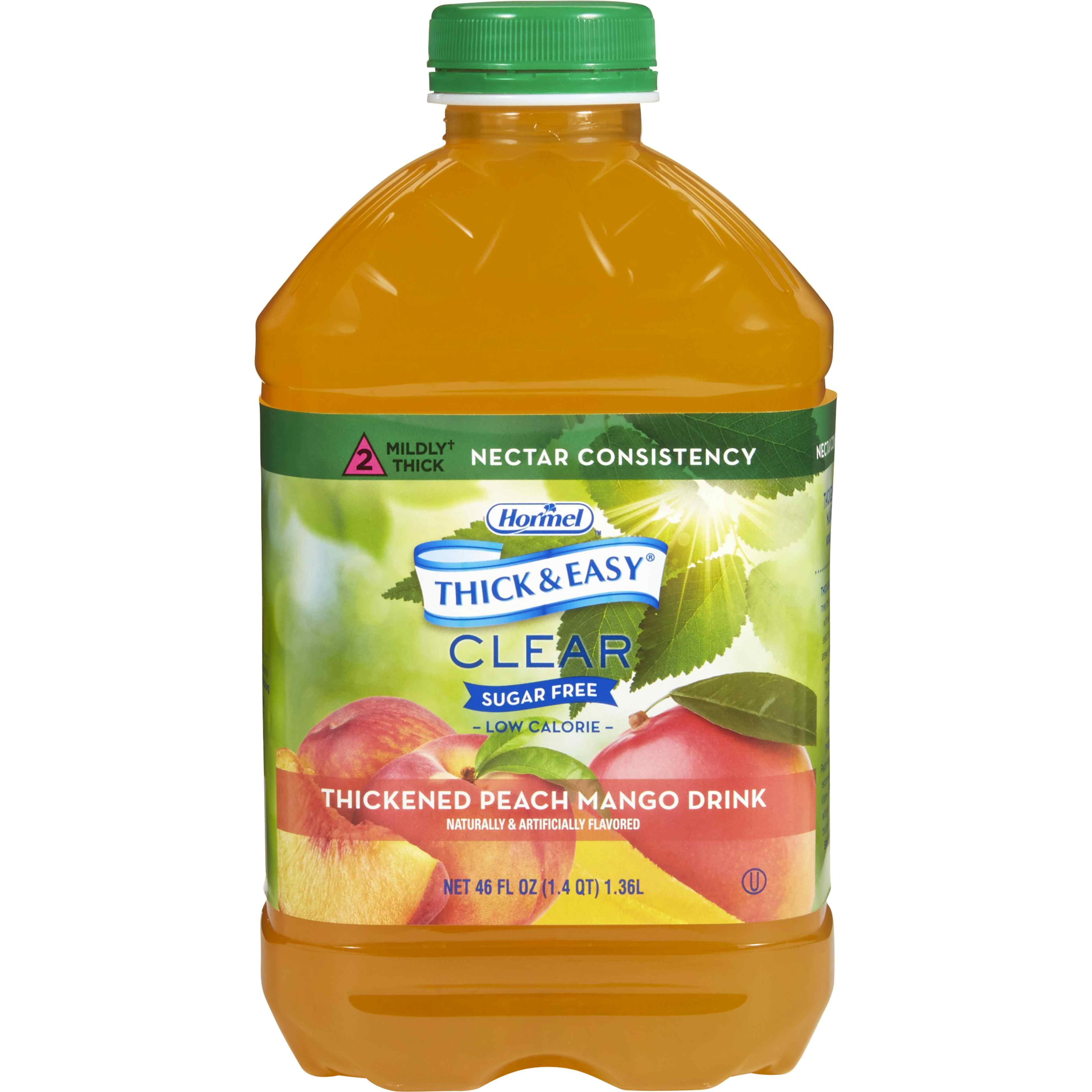 Hormel Thick & Easy Clear,  Sugar Free, Peach Mango, Nectar Consistency, 46 oz. , 79018, Case of 6