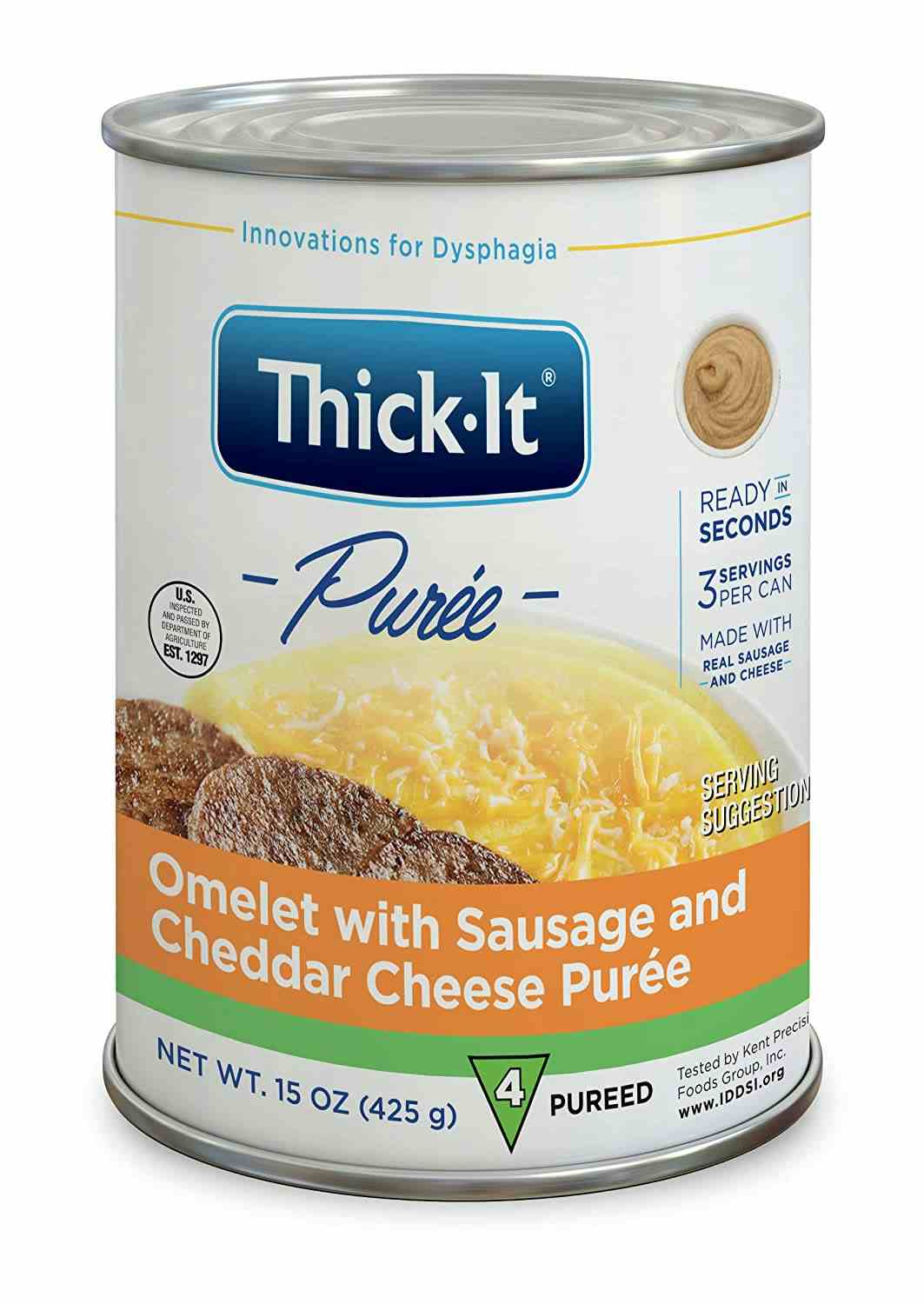 Thick-It Puree, Sausage/Cheese Omelet, Puree Consistency, 15 oz. Can, H315-F8800, 1 Each