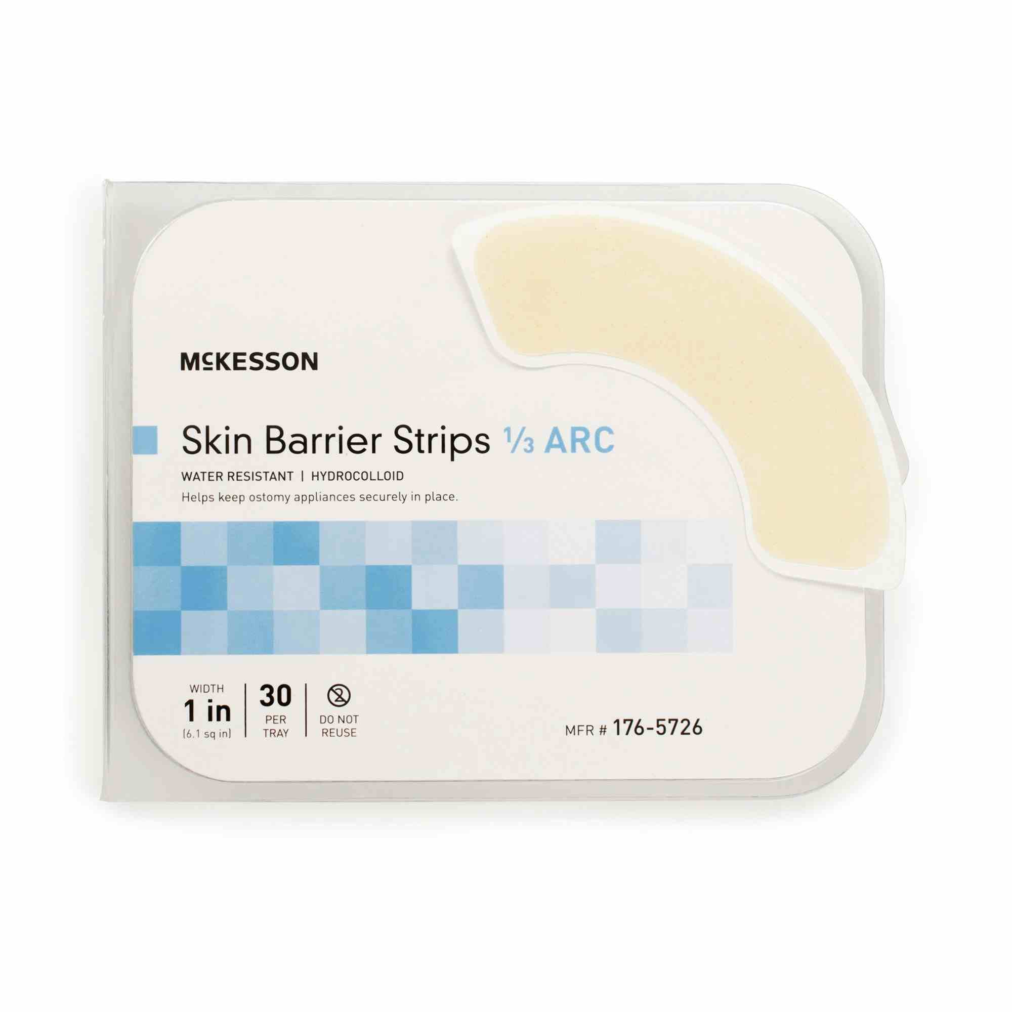 McKesson Skin Barrier Strips, 1/3 ARC, 176-5726, 1 Each