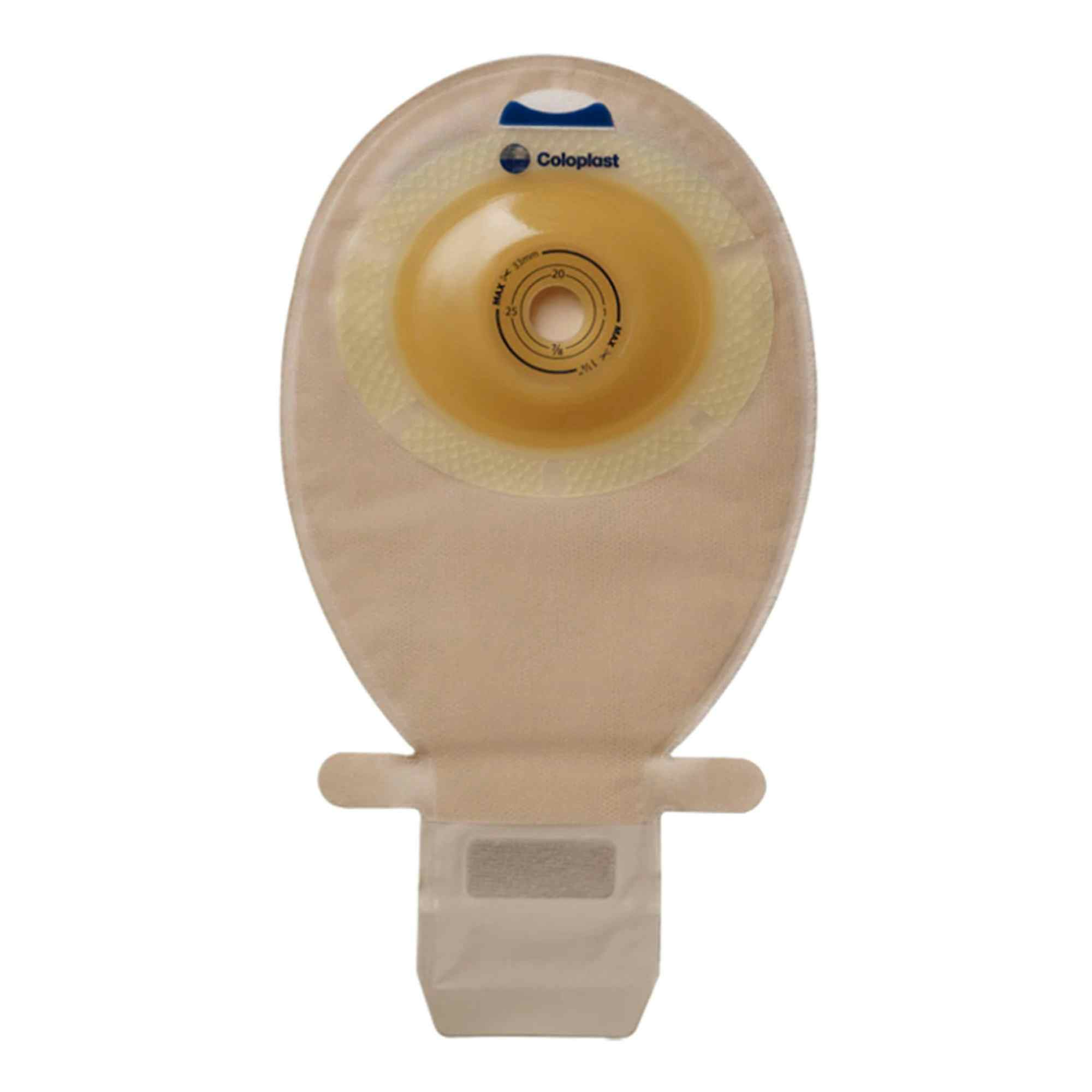 SenSura EasiClose One-Piece System Ostomy Pouch, Convex Light, 1" Stoma, 15623, Box of 10