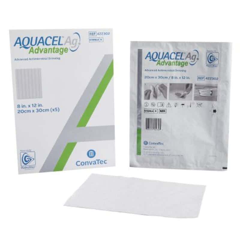 Aquacel Ag Advantage Advanced Antimicrobial Dressing,422302,8 x 12" - 1 Dressing