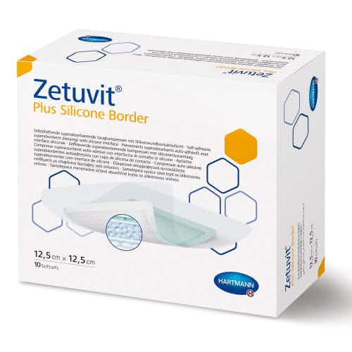 Zetuvit Plus Silicone Border Super Absorbent Dressing, 5 X 5"