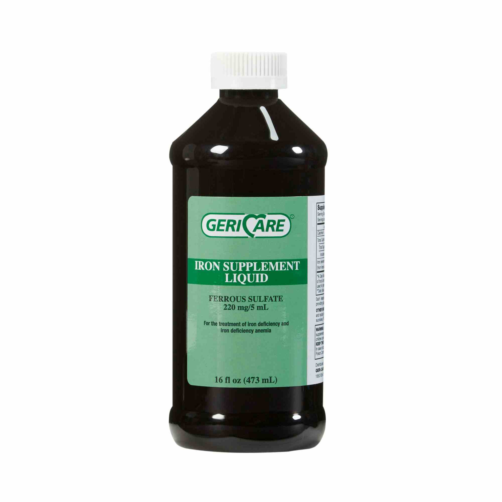 Geri-Care Iron Supplement Liquid, 220 mg/5 mL, 16 oz., Q701-16-GCP, 1 Bottle