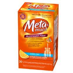 Metamucil MultiHealth Fiber Powder, Orange Flavor, Packets, 37000002404, Box of 30