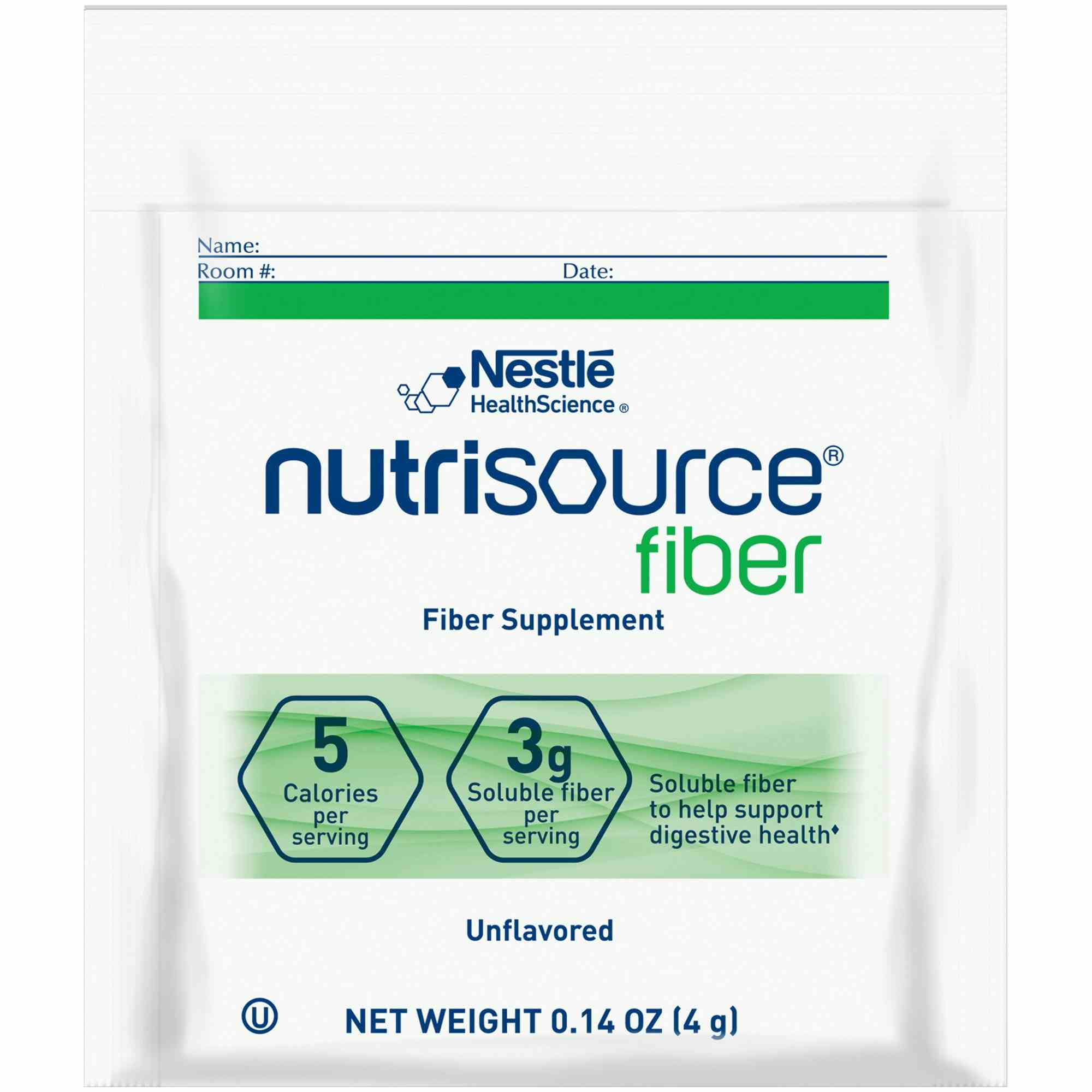 Nestle HealthScience Nutrisource fiber Fiber Supplement Powder, Unflavored, 4 grams  , 10043900976485, Case of 75