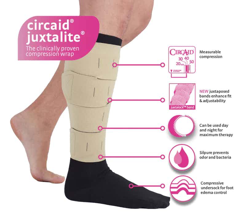 circaid juxatalite HD Lower Leg Compression Wrap, CJL3L003, Large/Long (13") - 1 Each, Clinically Proven