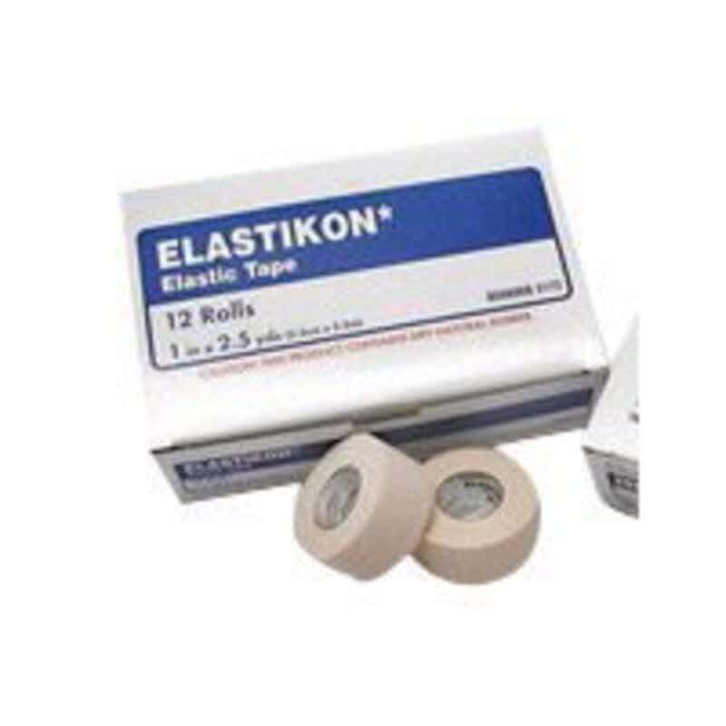 J & J Elastikon Tape, 1 Inch x 2½ Yard, White, 381370051725, Box of 12