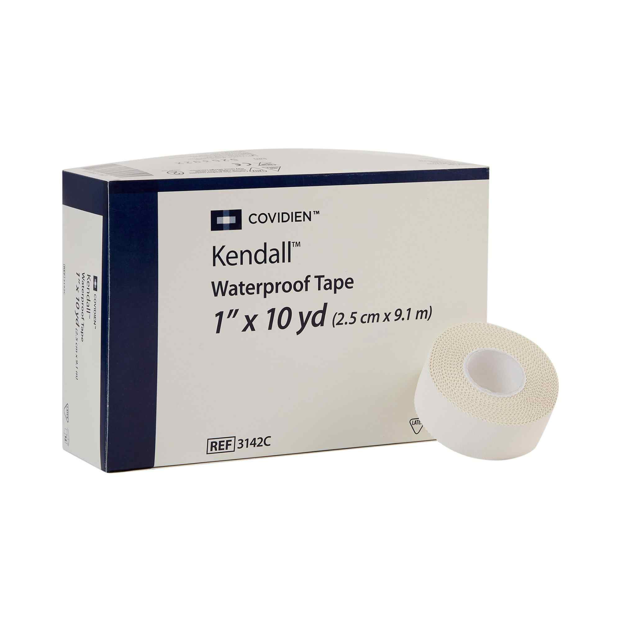Kendall Medical Tape, 1 Inch x 10 Yard, 3142C, Box of 12