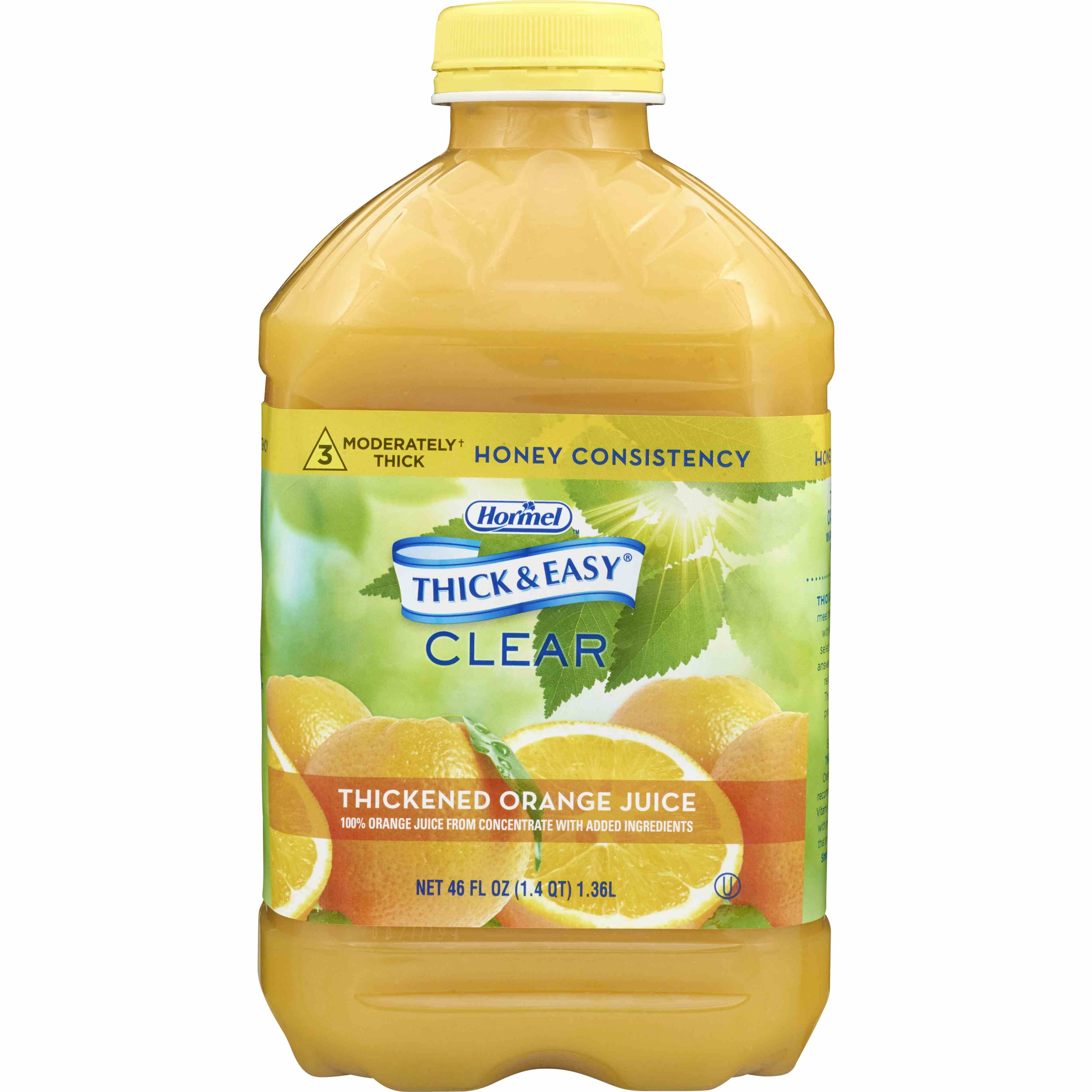 Thick & Easy Clear Honey Consistency Orange Juice Thickened Beverage, 46 oz. Bottle, 40123, 1 Each