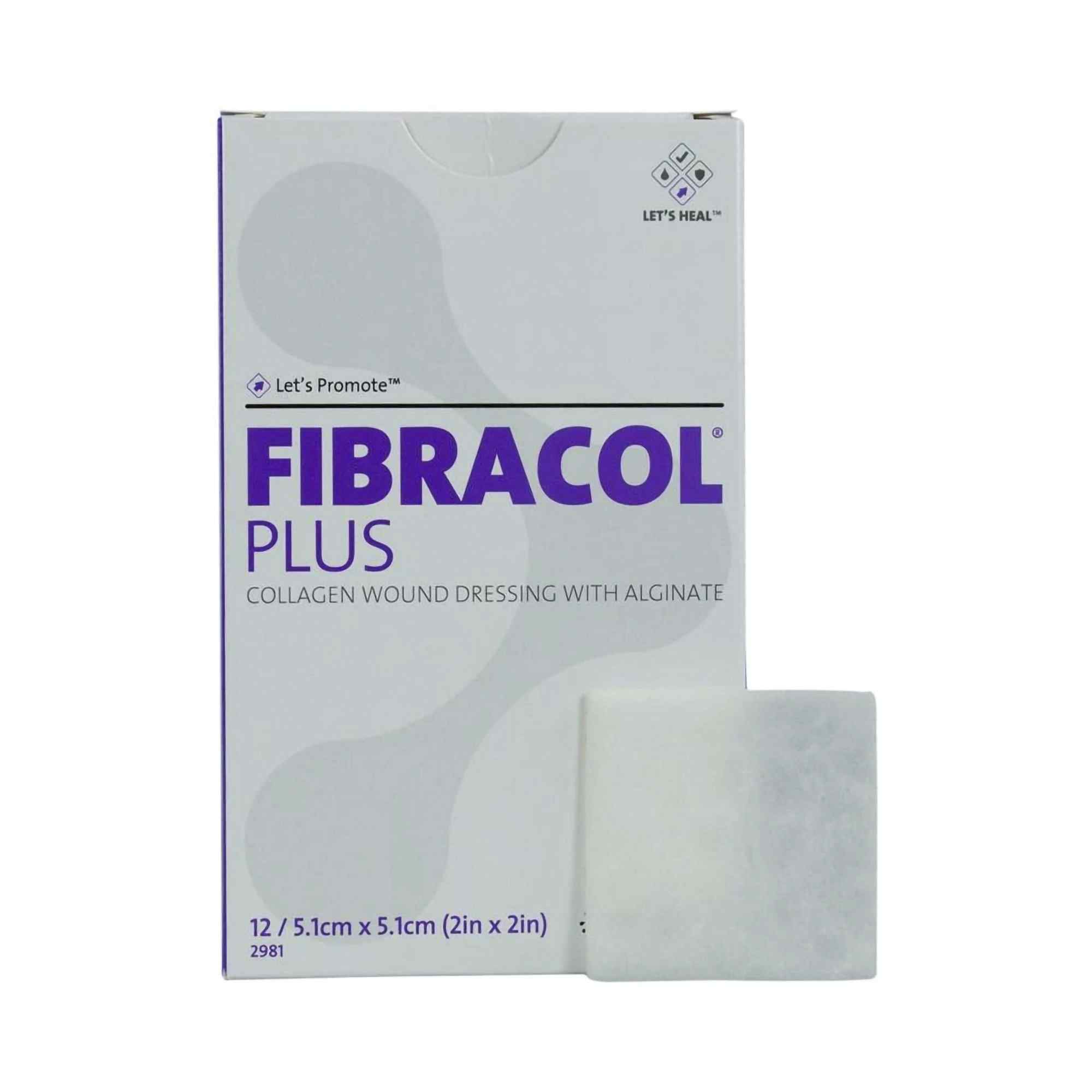 Fibracol Plus Collagen Wound Dressing with Alginate, 2 X 2", 2981, Box of 12