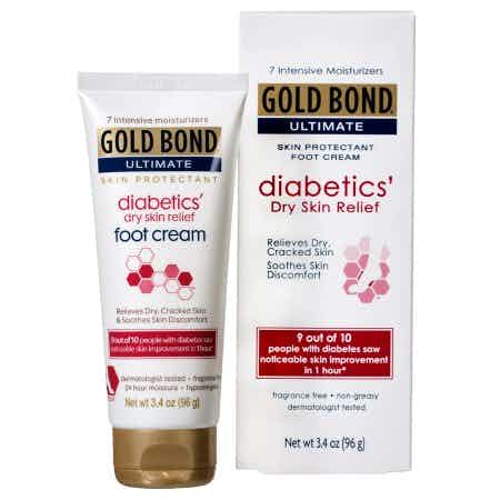 Gold Bond Ultimate Diabetics' Dry Skin Relief Foot Cream, Unscented, 3.4 oz., 4116705400, 1 Each