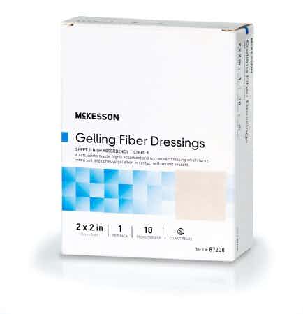 McKesson Gelling Fiber Dressings, 2 X 2", 87200, Box of 10