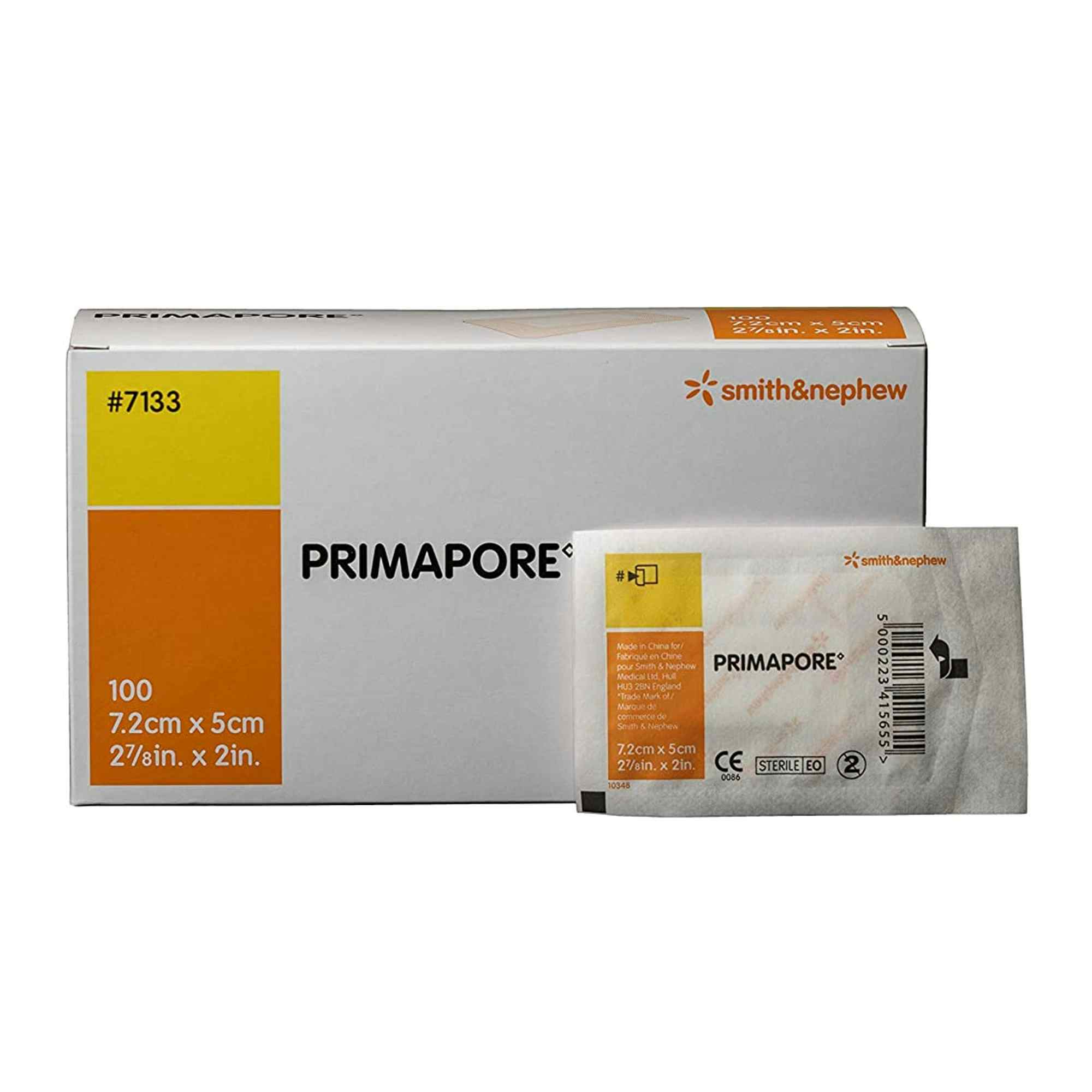 Primapore Adhesive Dressing, 2 X 3", 7133, Box of 100