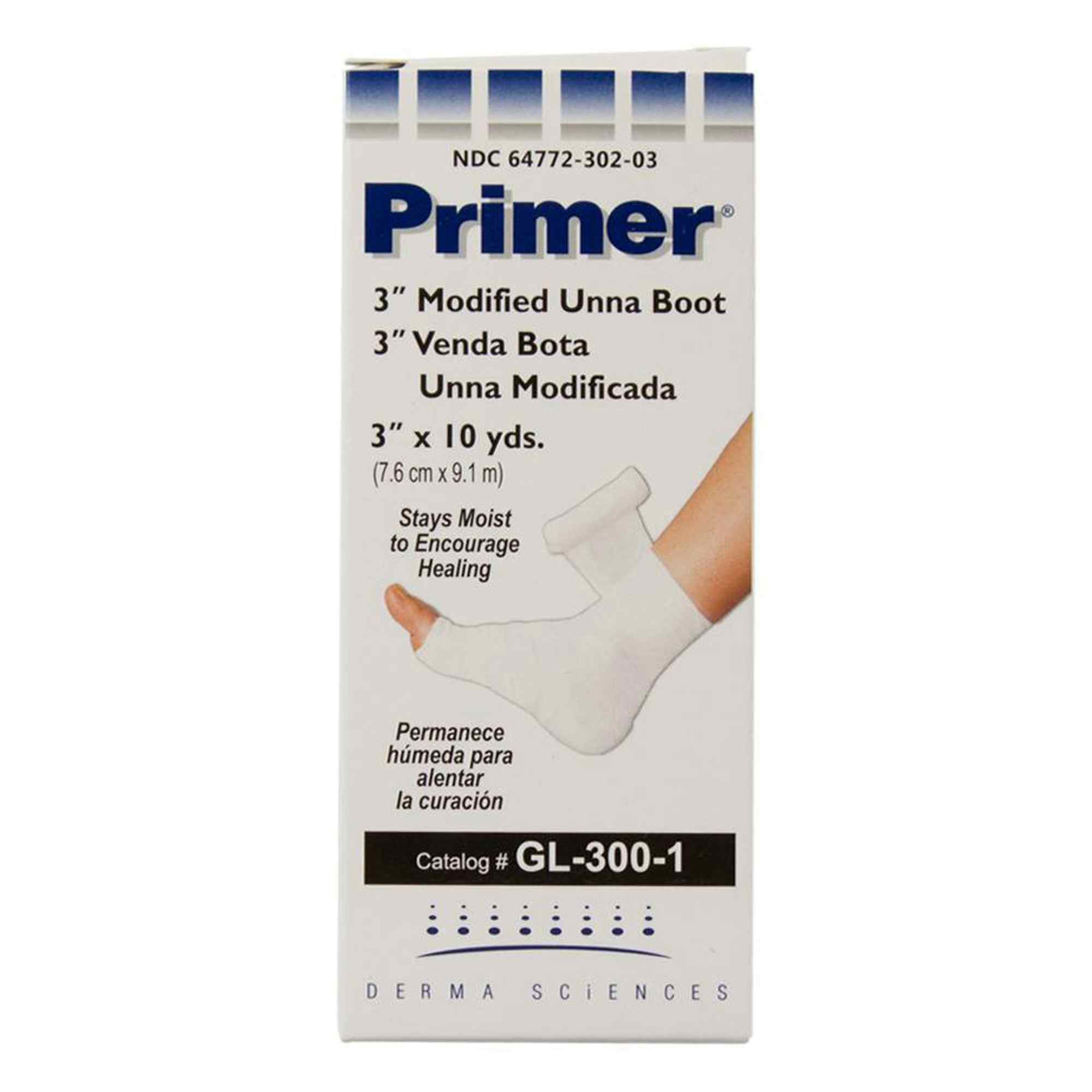Primer Unna Boot with Zinc Oxide, 3" x 10 yd, GL3001, 1 Each
