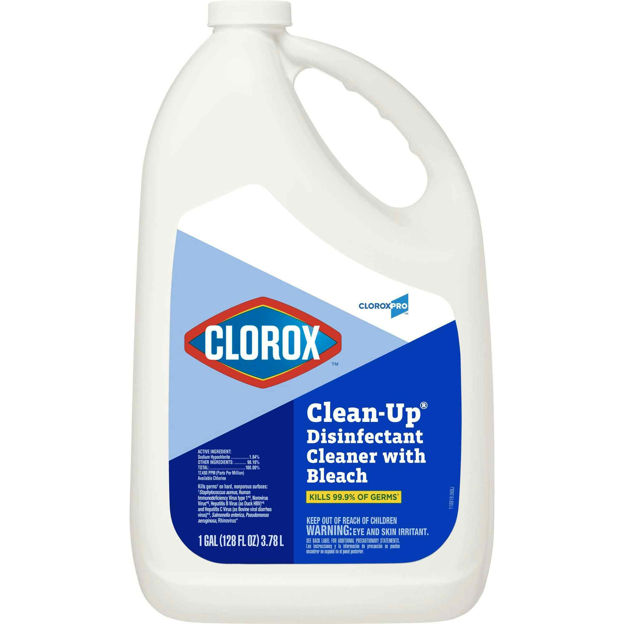Clorox Clean-Up Disinfectant Cleaner with Bleach, 1 gal., 35420CT, Case of 4