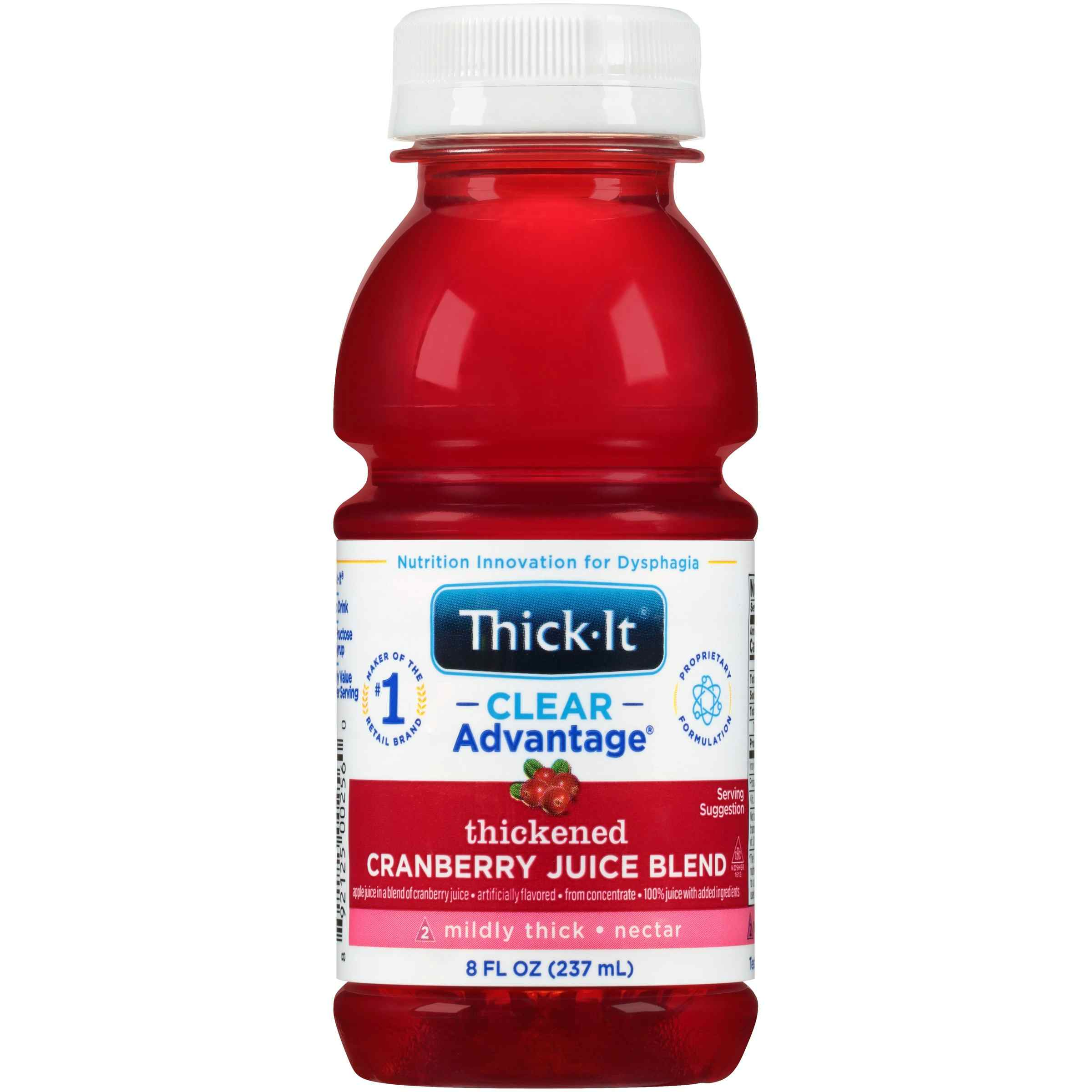 Thick-It Clear Advantage Thickened Cranberry Juice Blend, Mildly Thick, Nectar Consistency, B459-L9044, 8 oz. - 1 Each, Case of 24