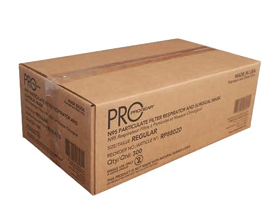 ProGear N95 Particulate Filter Respirator and Surgical Mask, RP88020, Reg, CS300