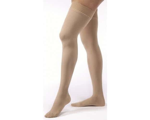 JOBST Opaque Thigh High Compression Stocking, Closed Toe, 115660, Beige - Small (Ankle 7-8.25"/Calf 11-15") - 1 Each