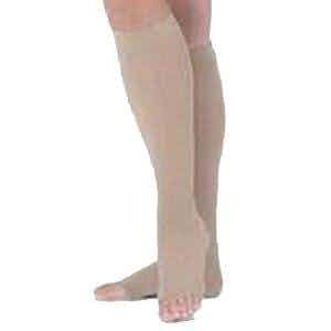 Carolon Knee High Compression Stocking, Open Toe, 8 261404 2, Size D - Pack of 2