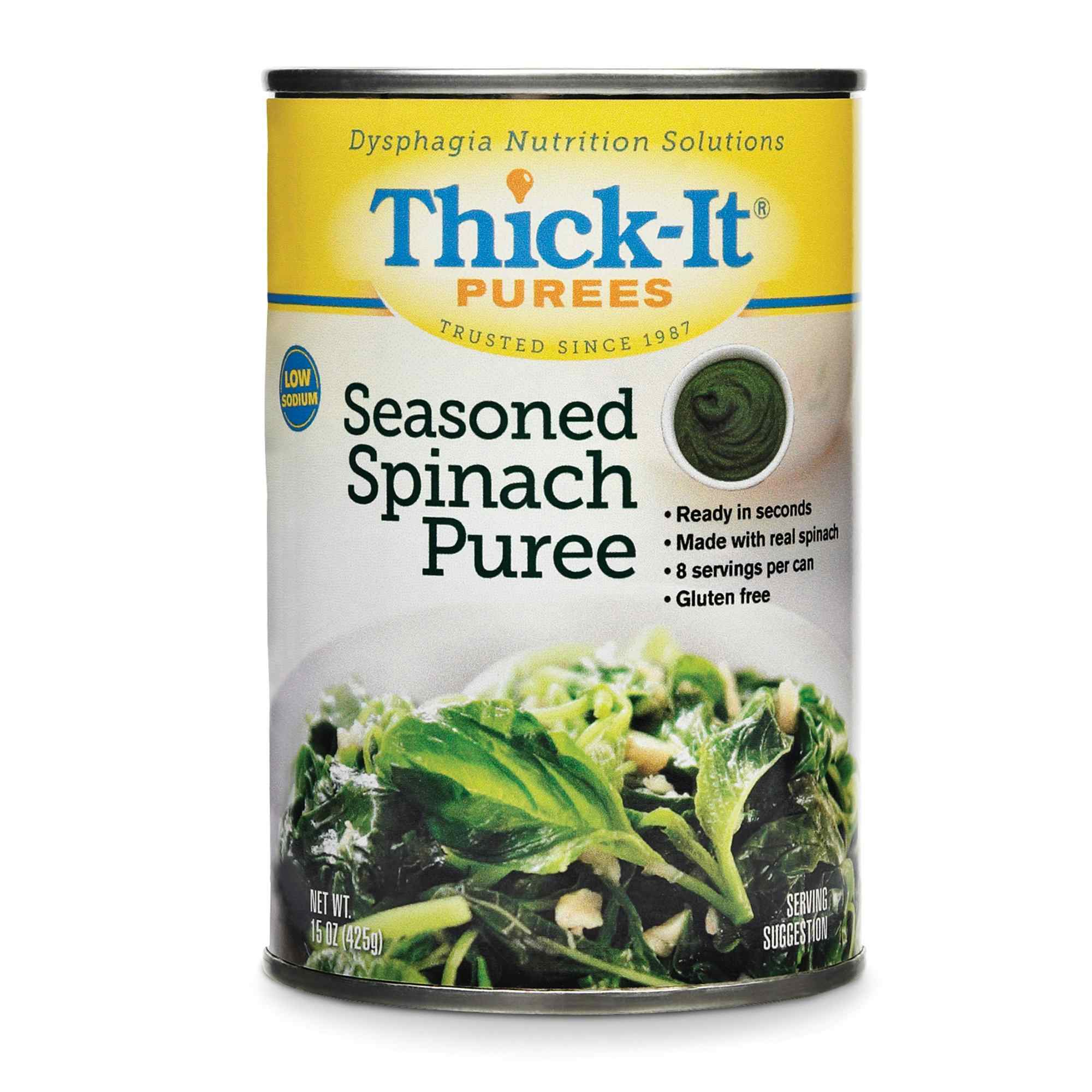Thick-It Purees Seasoned Spinach Puree, 15 oz., H320-F8800, 1 Each
