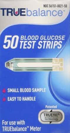 Truebalance Blood Glucose Test Strips, H3H01-81, Box of 50
