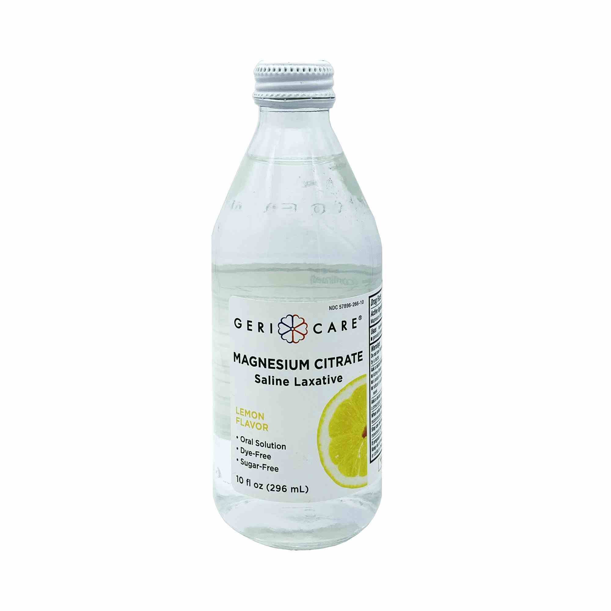 Geri-Care Magnesium Citrate Saline Laxative, Lemon Flavor, 10 oz., QCOM-10-GCP, 1 Bottle
