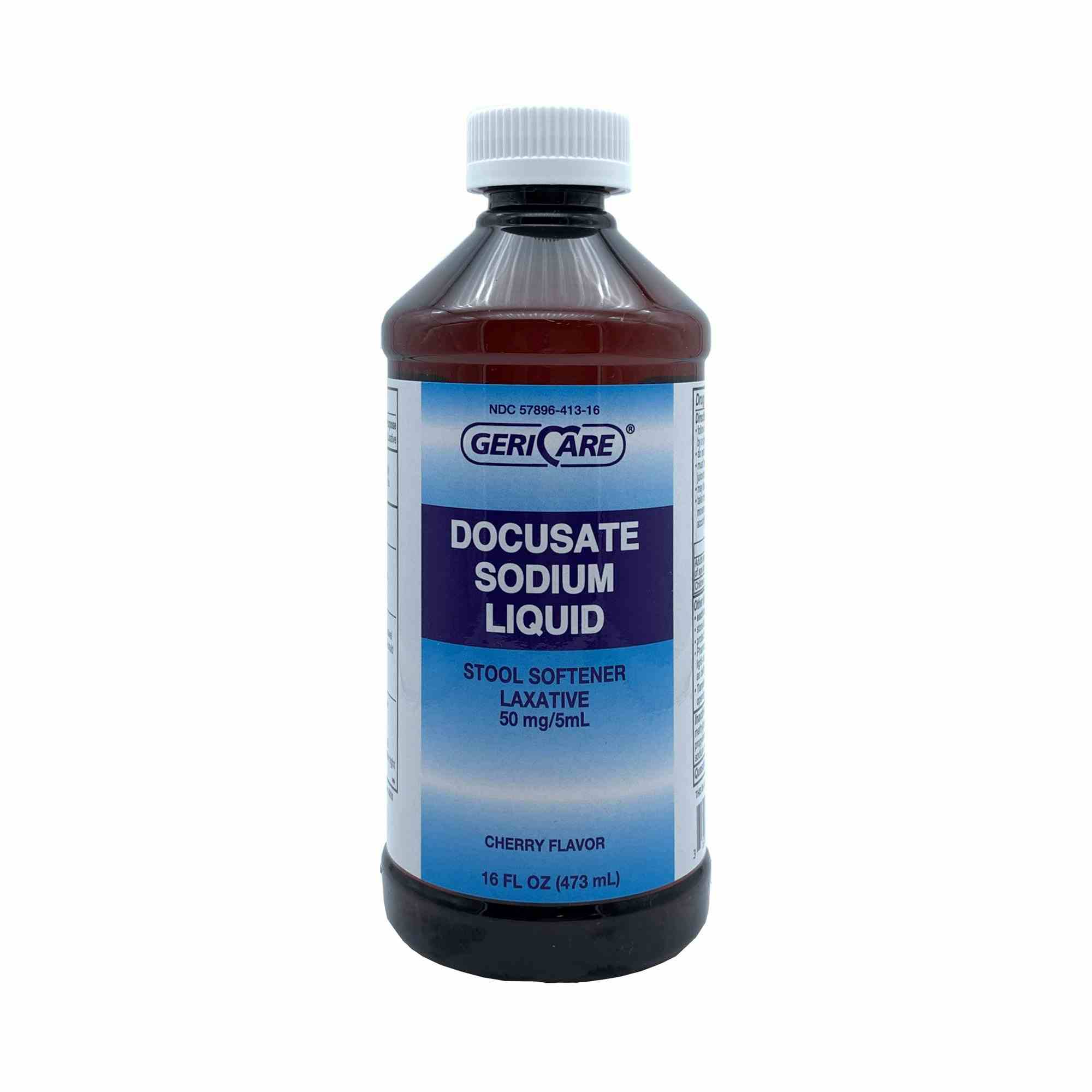 Geri-Care Docusate Sodium Liquid Stool Softener, Cherry Flavor, 16 oz., Q402-16-GCP, 1 Bottle