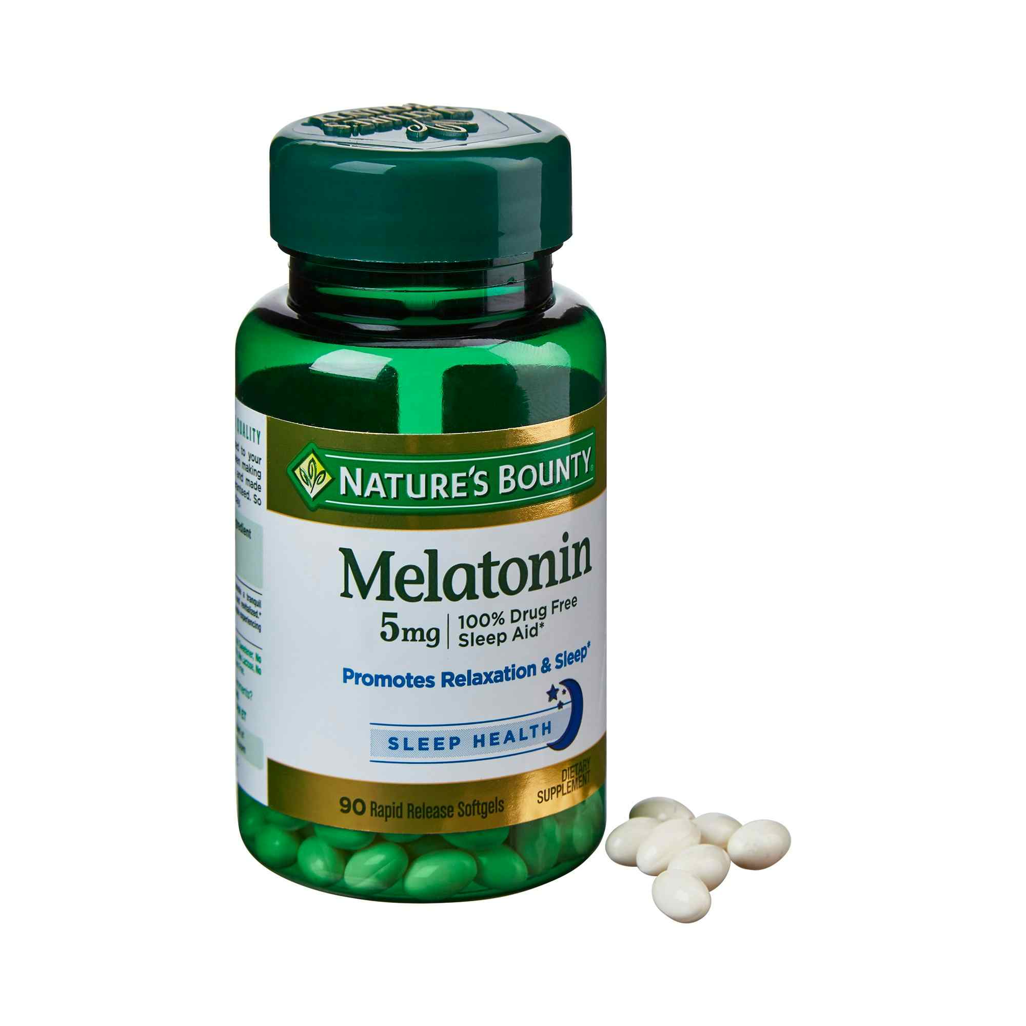 Nature's Bounty Melatonin, 5 mg, 60 Softgels, 07431215745, 1 Bottle