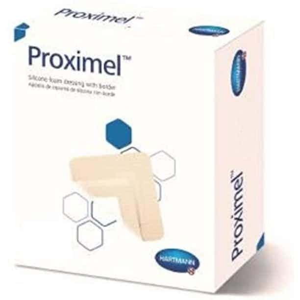 Proximel Silicone Foam Dressings with Border, 3 X 3", 14100000, Box of 10