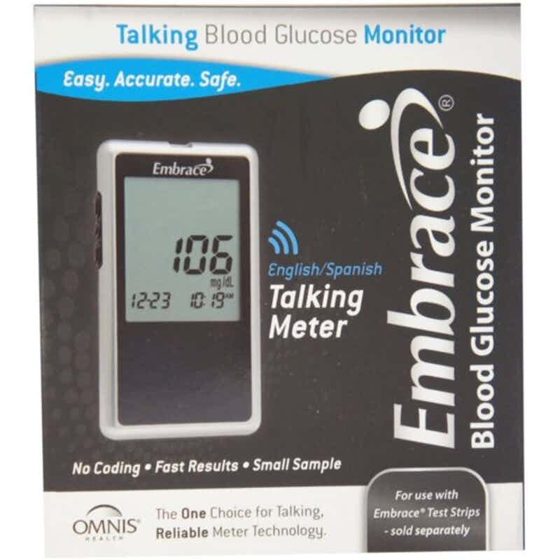 Embrace Talking Blood Glucose Monitor, APX01AB0200, 1 Each