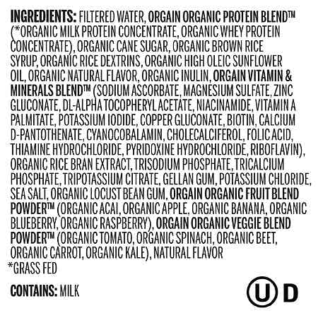 Orgain Organic Nutrition All-In-One Nutritional Shake, Sweet Vanilla Bean, 11 oz.
