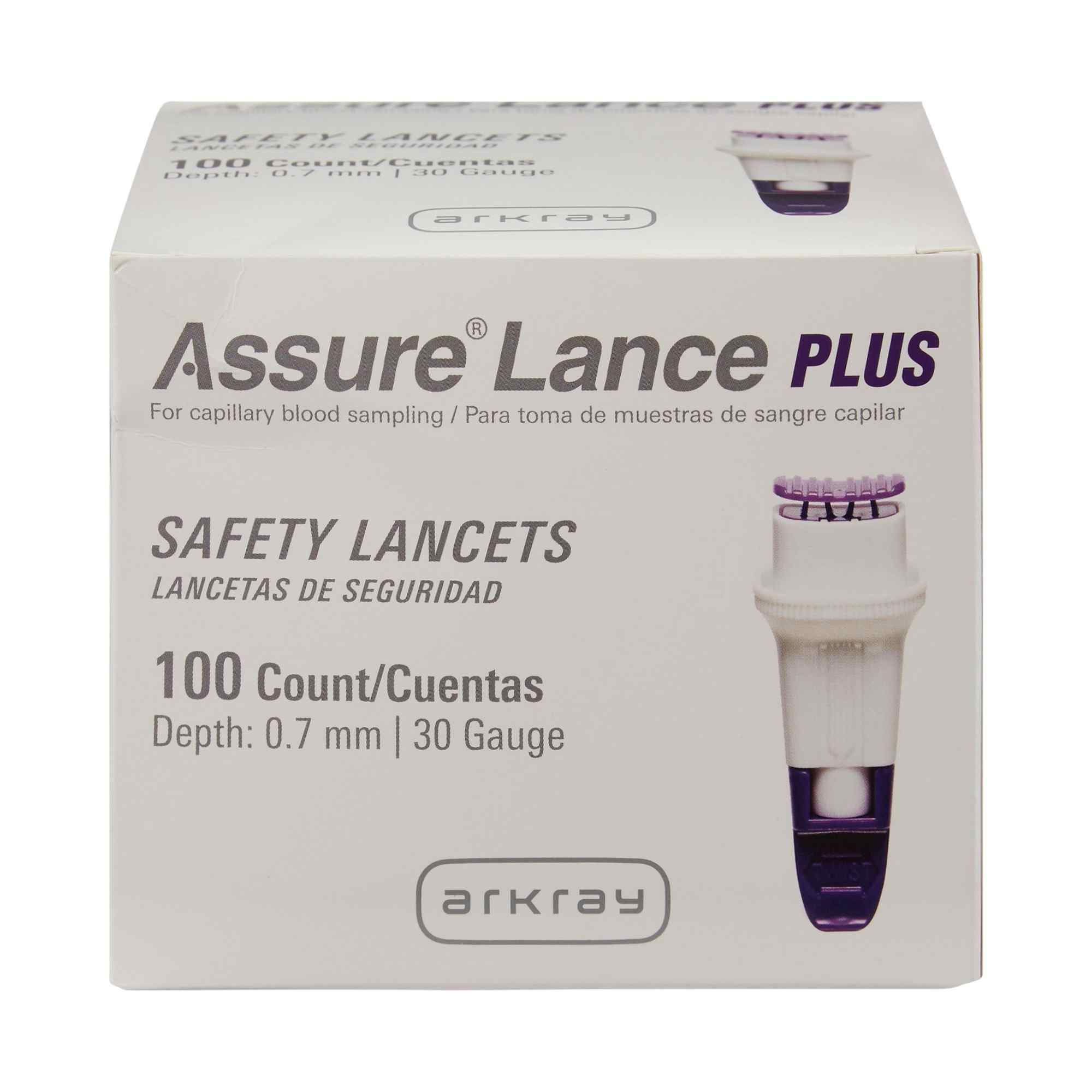 Assure Lance Plus Safety Lancet, 990130, 30 Gauge - Box of 100