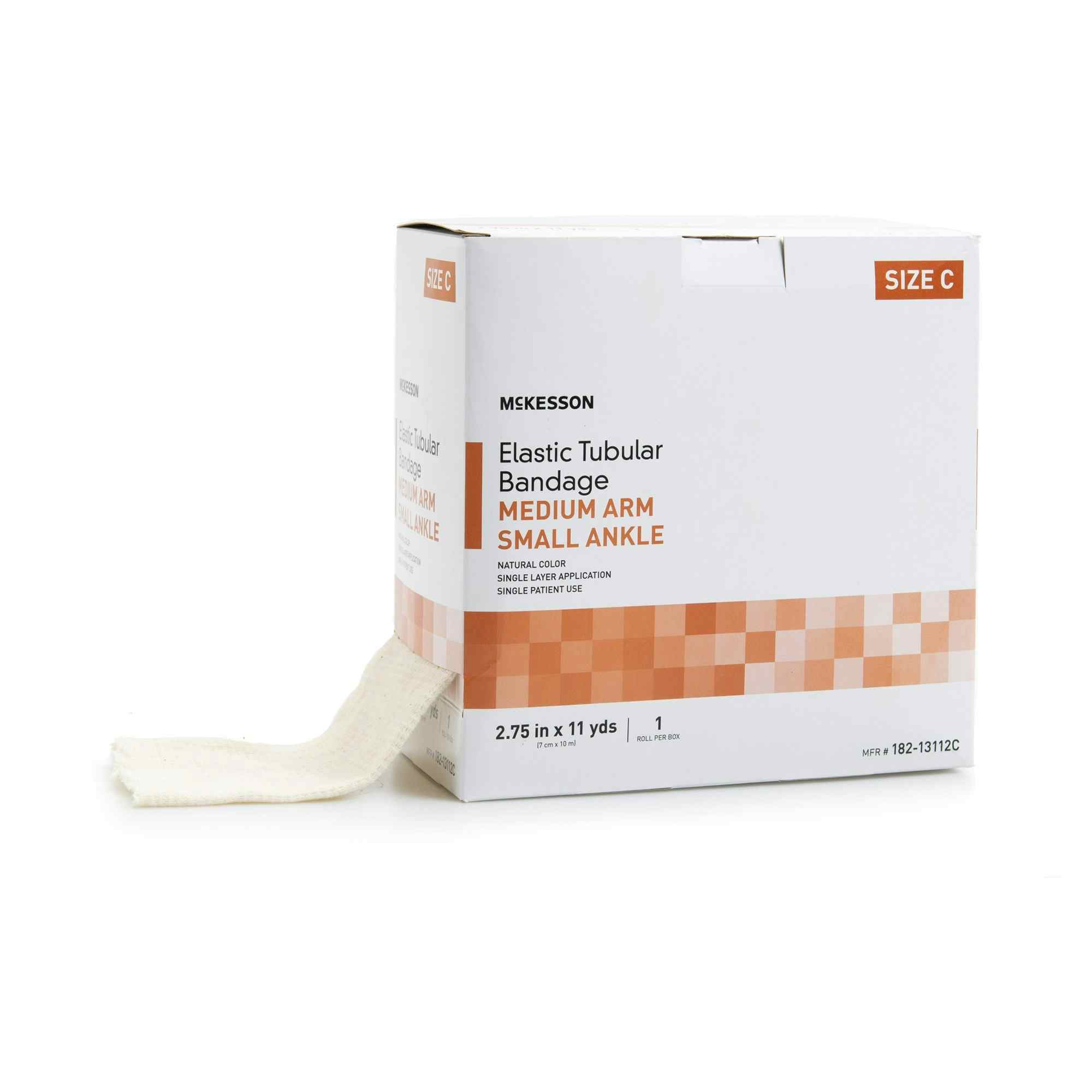 McKesson Elastic Tubular Bandage, Medium Arm/Small Ankle, 2.75" X 11 yds, 182-13112C, 1 Each