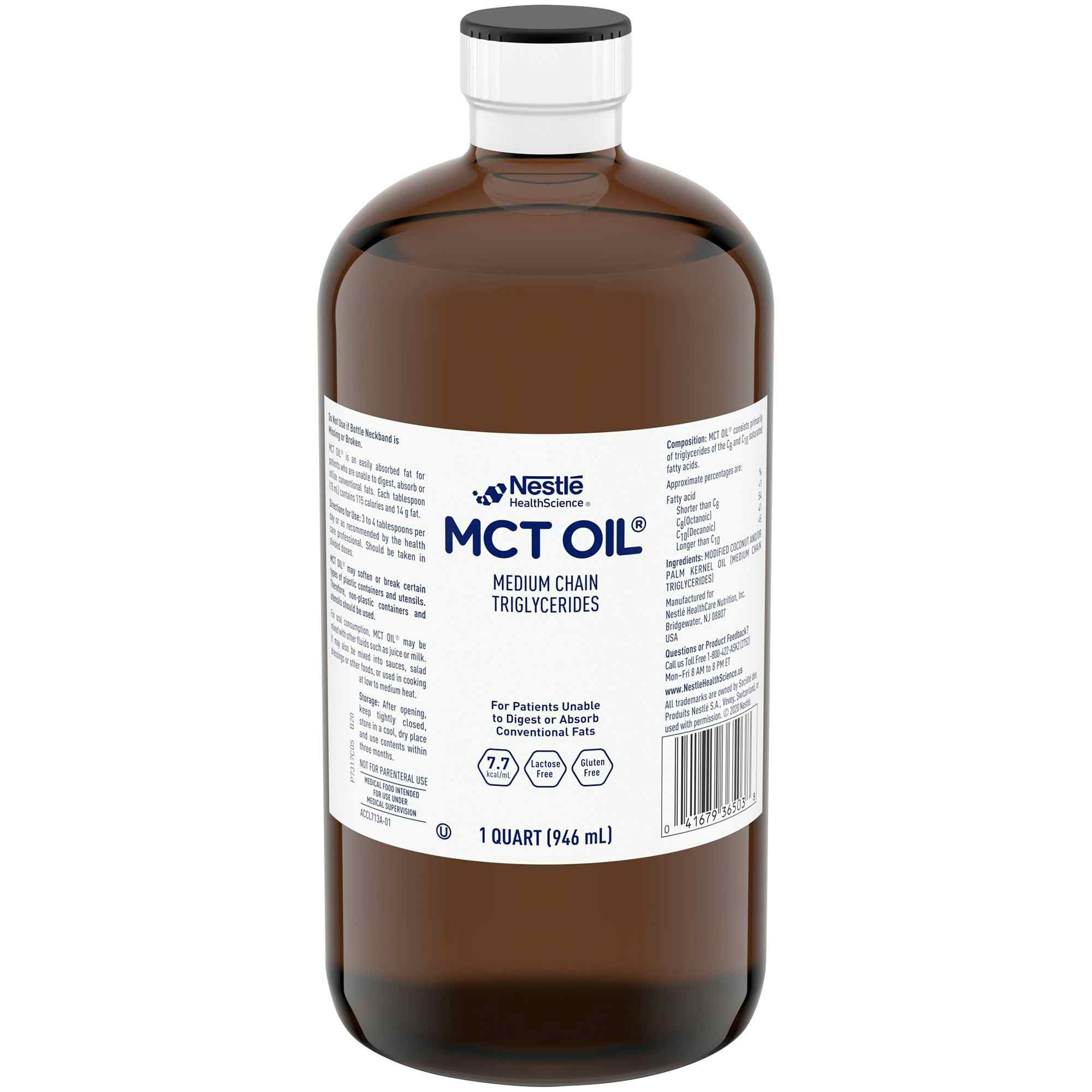 Nestle HealthScience MCT Oil, Unflavored, 32 oz., 00041679365137, 1 Bottle
