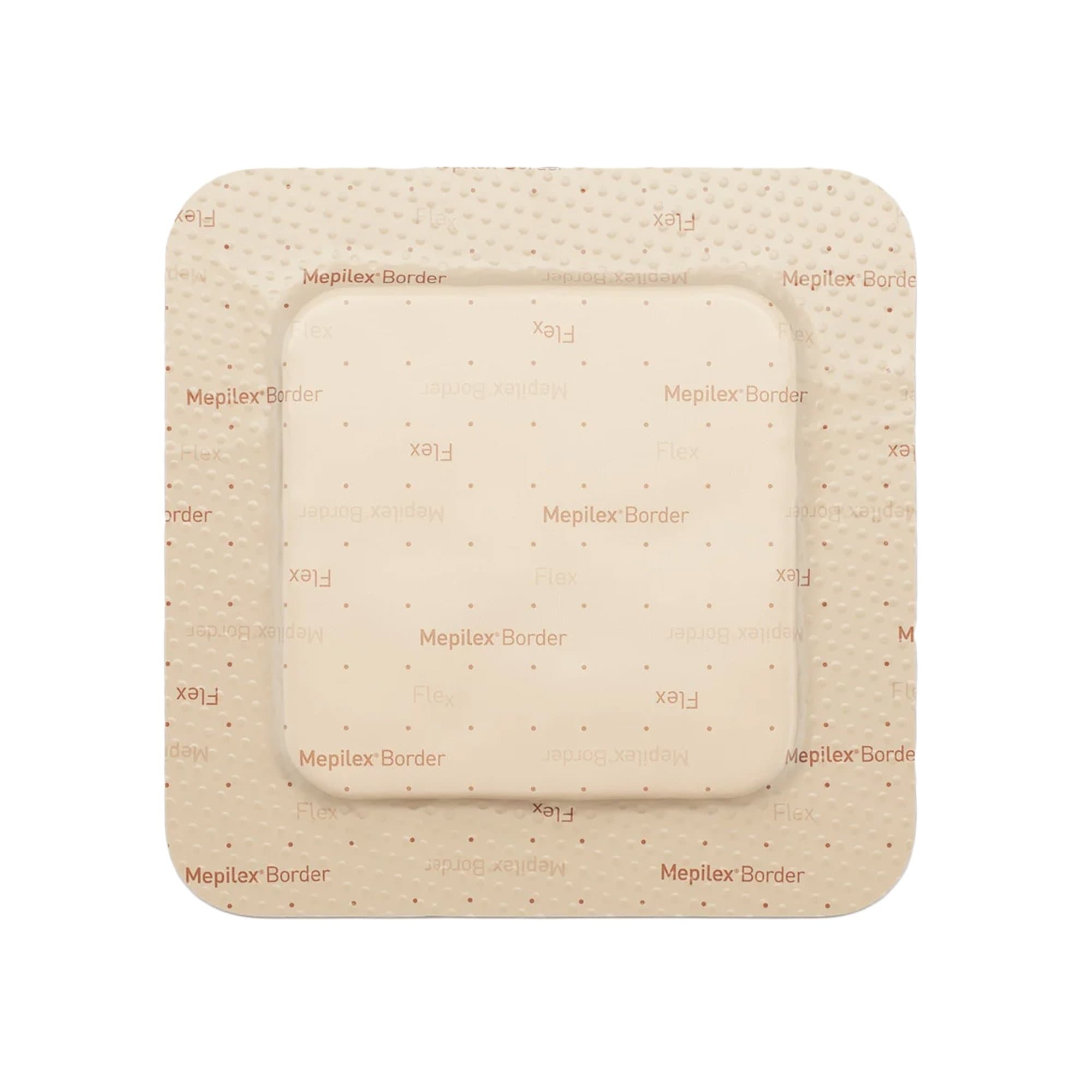 Molnlycke Mepilex Border Flex Self-Adherent Soft Silicone Foam Dressing, 4 X 4", 595300, Box of 5