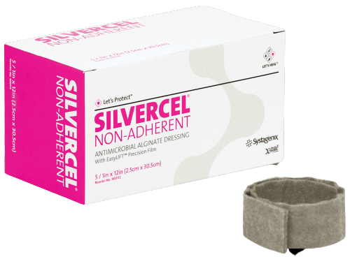 3M Silvercel Non-Adherent Antimicrobial Alginate Dressing, 1 X 12", 900112, Box of 5
