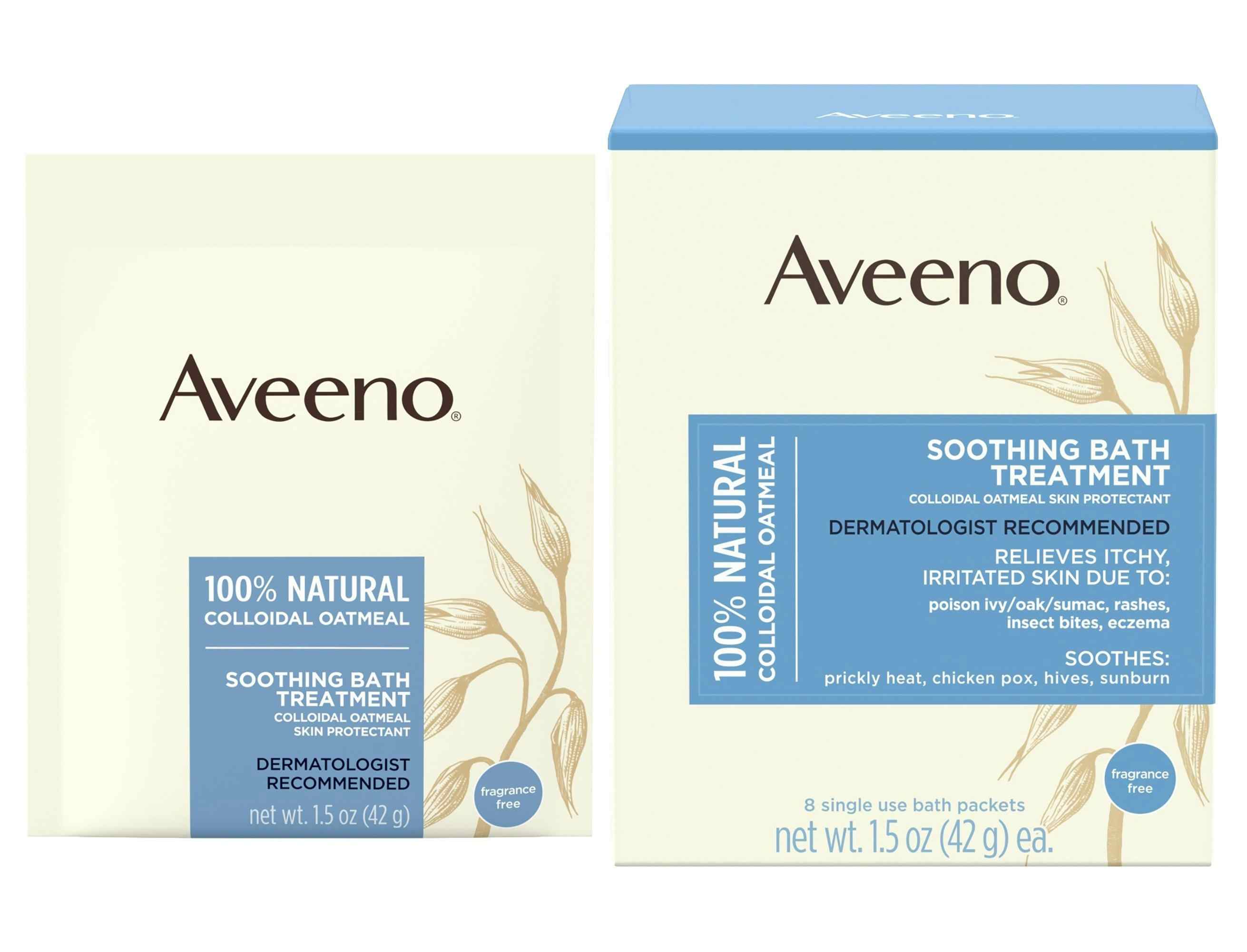 Aveeno Soothing Oatmeal Bath Treatment, 1.5 oz. Packet, 10381370036408, Box of 8
