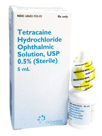 Bausch Health Tetracaine Hydrochloride Ophthalmic Solution, USP 0.5%, 5 mL, 68682092005, 1 Each