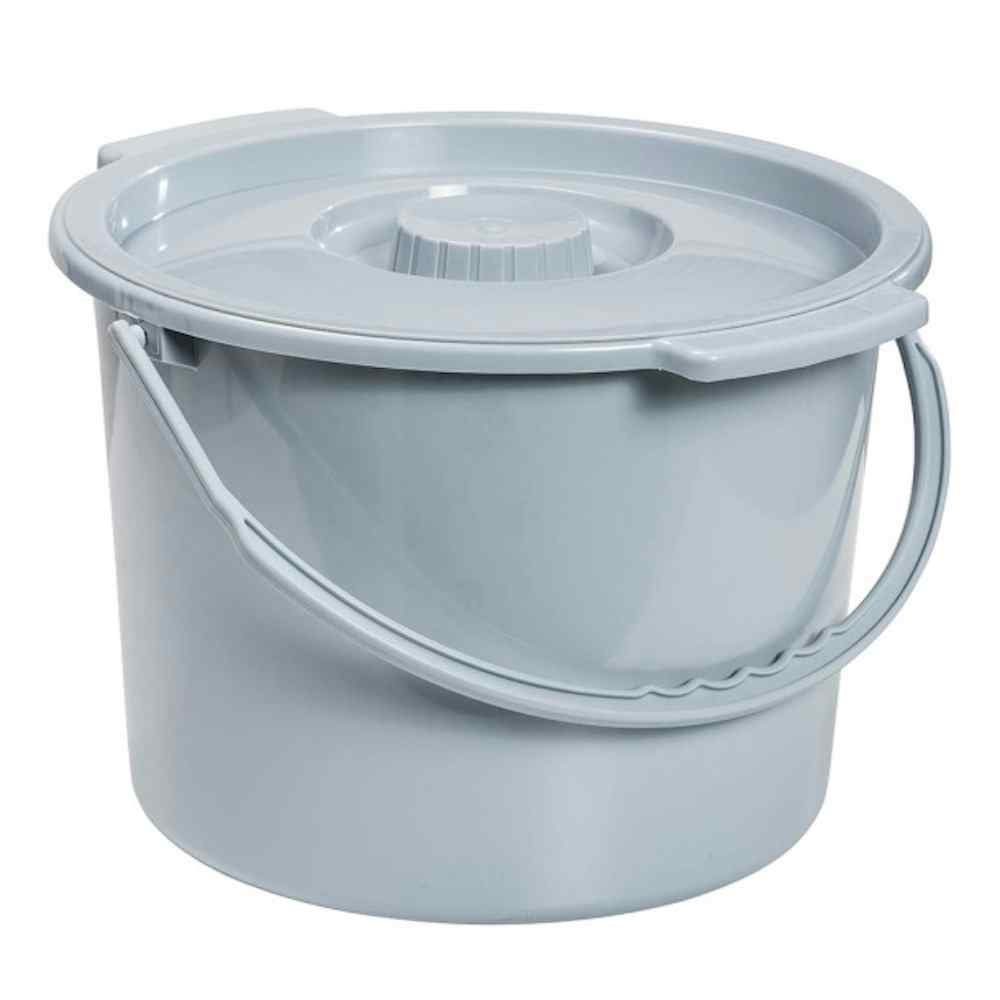 drive Commode Bucket with Handle and Lid, 12 qt