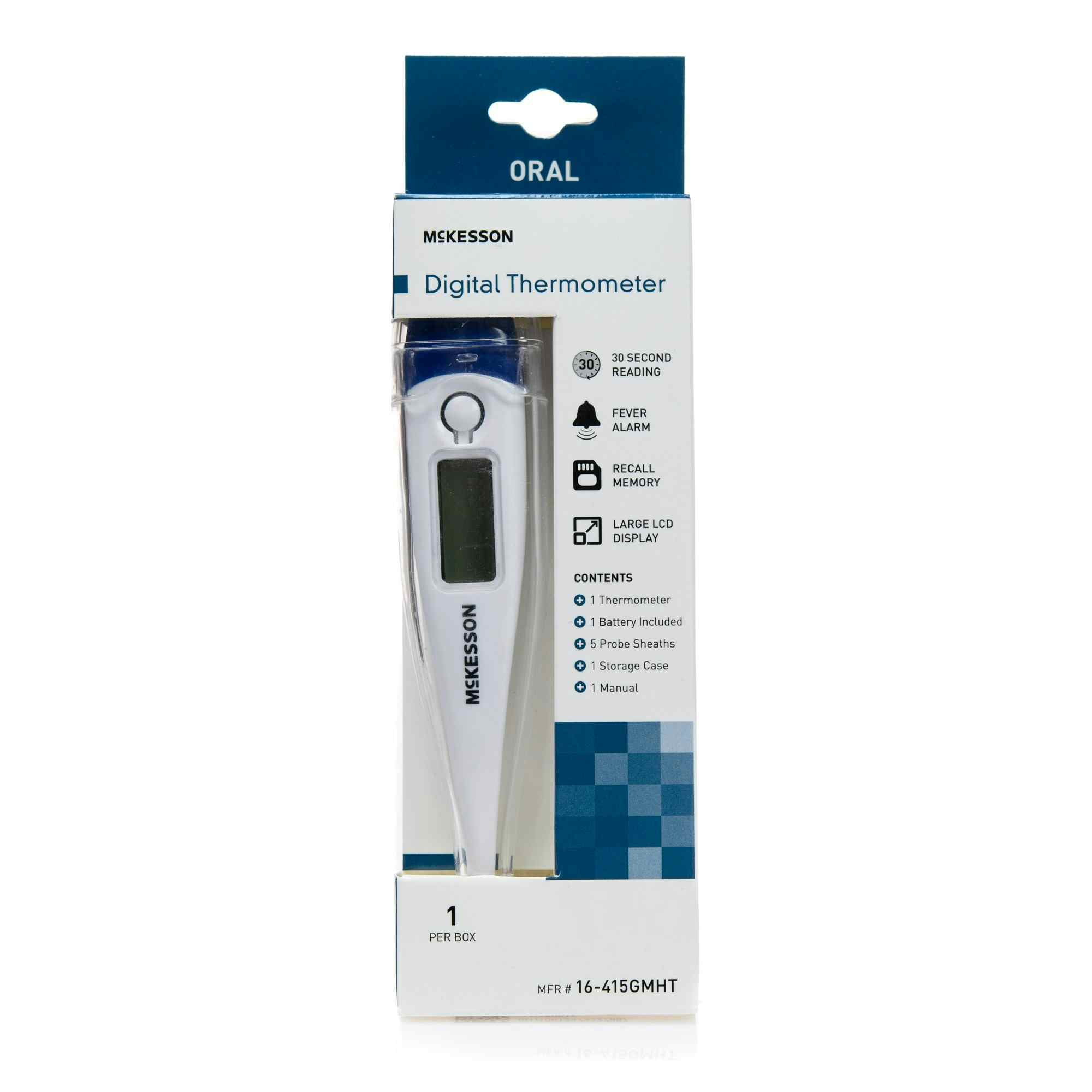 McKesson Oral Digital Thermometer, 16-415GMHT, 1 Each
