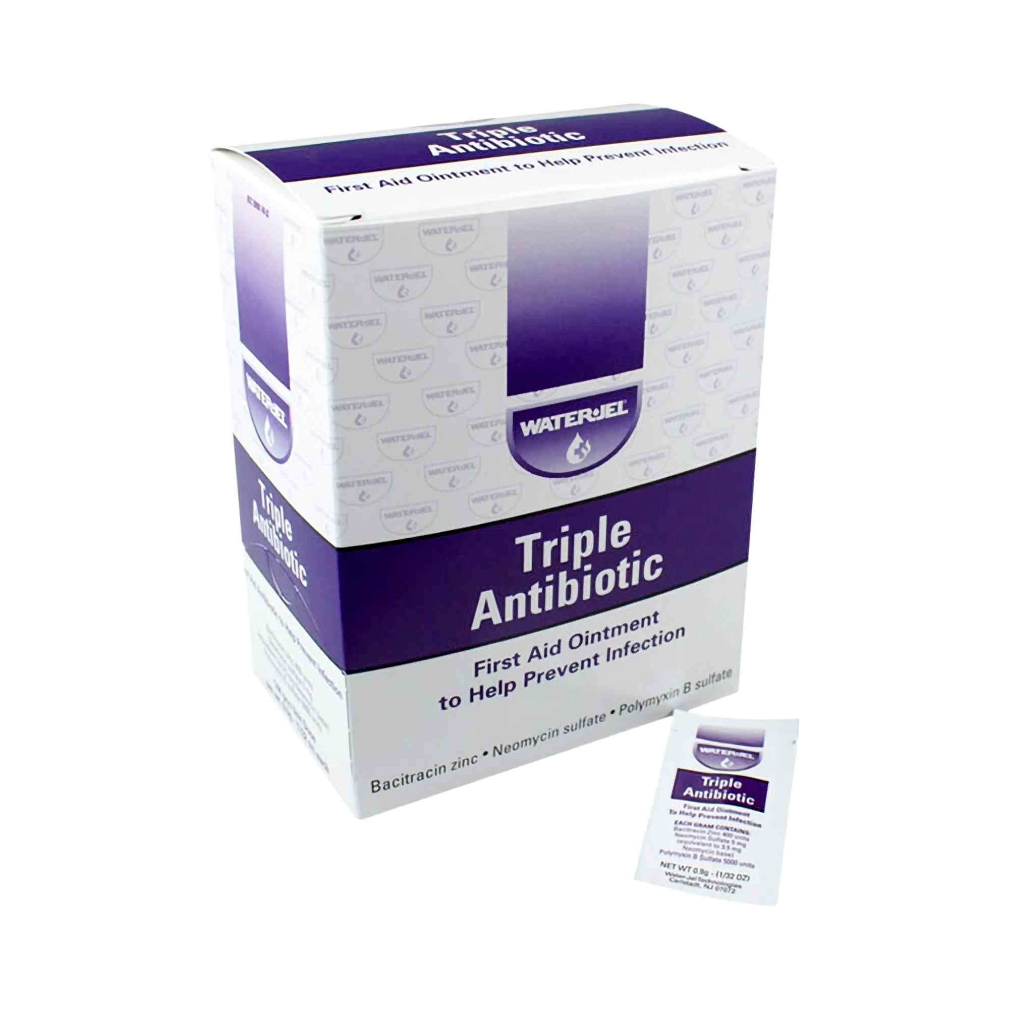 Water-Jel Triple Antibiotic First Aid Ointment, WJTA1728, Box of 144